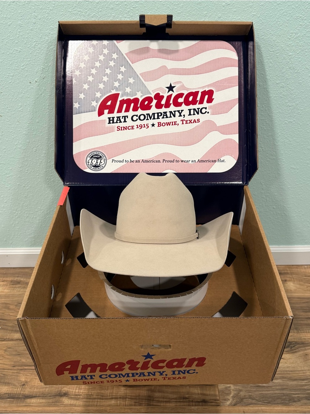 American Hat Co 10X Silver Belly Felt Size 7 1/4